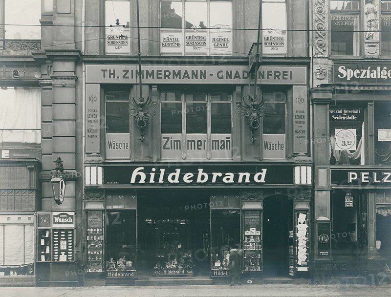 Berlin, Mitte, Leipziger Straße 100, between Friedrichstr. and Charlottenstraße, shops, Hildebrand, laundry carpenter, merciless, Jewish, Swabia CO., 1928