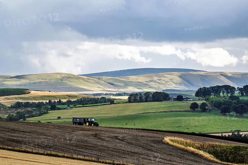 Scottish fields and farms, Southeast Scotland, UK