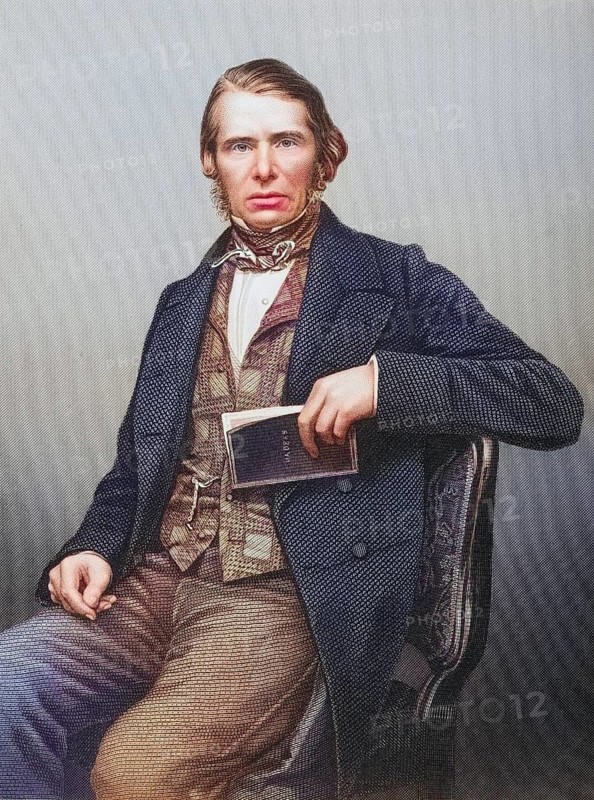 Sir Charles Edward Trevelyan, 1807-1886, British civil servant. Painted by DJPound after a photograph by John Watkins. From the book The Drawing-Room of Eminent Personages, Volume 2, published in London 1860, digitally restored reproduction from a 19th century original, record date not stated
