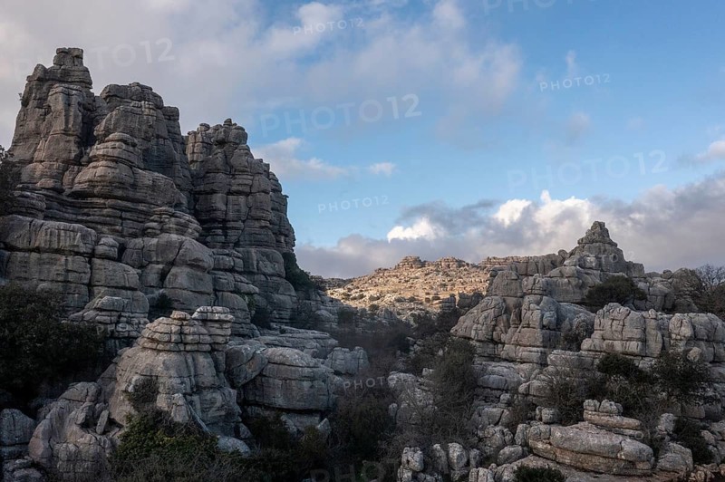 Bizarre limestone rock formations, El Torcal nature reserve, Torcal de Antequera, Malaga province, Andalusia, Spain