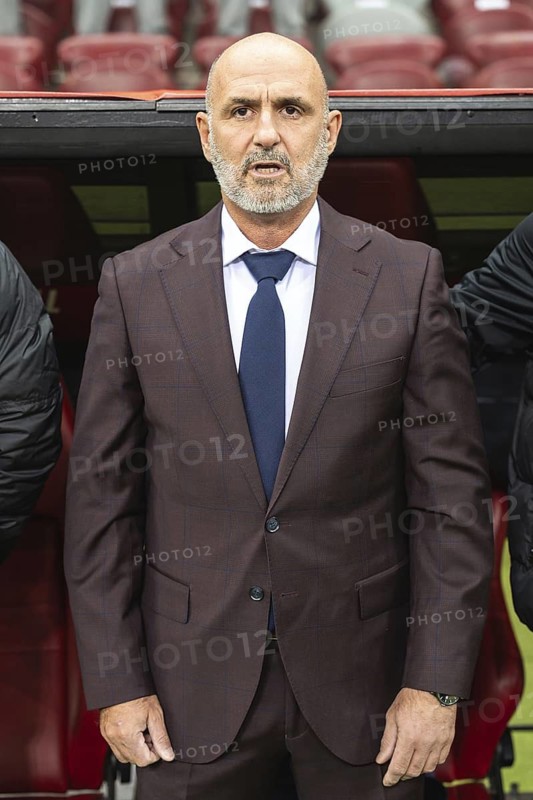 WARSAW, POLAND - MARCH 21, 2025: Qualifications for FIFA World Championship 2026. Match Poland - Lithuania 1:0. Michal Probierz head coach of Poland
