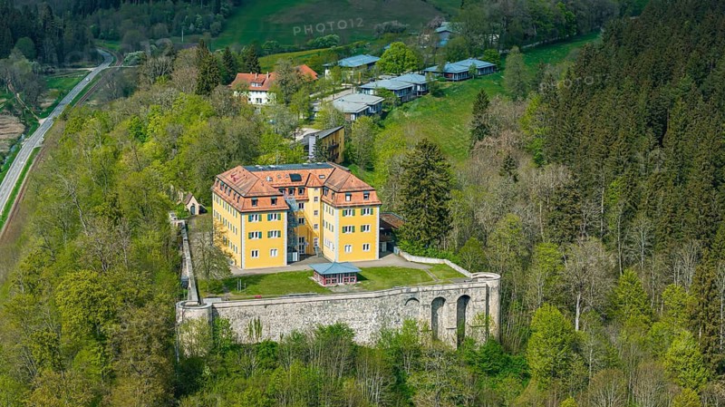 Grafeneck Castle. Killing center during the National Socialist era. Under the direction of Central Service T4, 10, 654 people with disabilities were murdered here. Gomadingen, Baden-Württemberg, Germany
