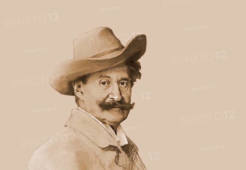 Johann Baptist Strauss II, 1825 – 1899, Austrian composer and violinist, 1879, digitally edited according to an illustration by Leopold Horovitz
