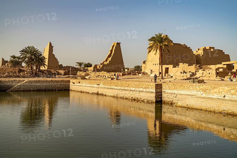 The Sacred Lake in the Karnak Temple in Karnak near Luxor, Egypt