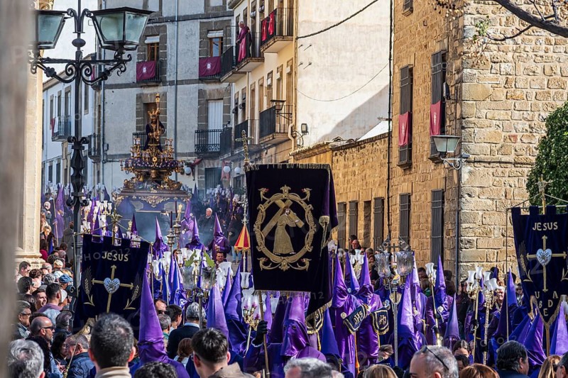 Semana santa procession, Plaza de Vazquez de Molin, holy week before easter, Ubeda, Unesco heritage city, Andalusia, Spain