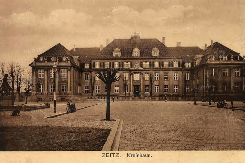 Historical postcard, picture postcard, district house in Zeitz, Saxony-Anhalt, Germany, digitally enhanced reproduction of an original from around 1900, picture postcard