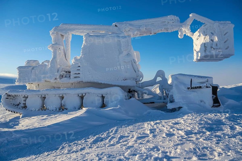 Icy snowcat, Dundret, Gällivare, Norrbotten, Lapland Sweden, Swedish Lapland, Slandinavia