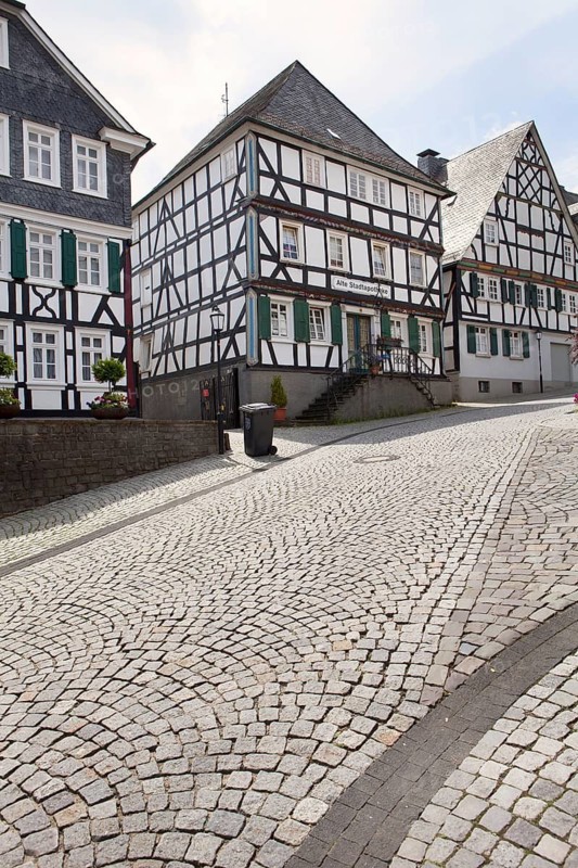 Historic town centre, Alter Flecken, Freudenberg, Siegerland region, North Rhine-Westphalia, Germany, Europe, Historische Altstadt, Alter Flecken, Freudenberg, Siegerland, Nordrhein-Westfalen, Deutschland, Europa