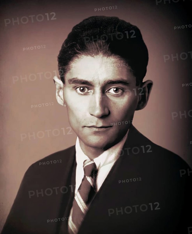 Portrait of Franz Kafka, 1883 – 1924, German-speaking Bohemian novelist, digitally edited according to a photograph taken 1923