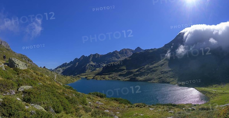 Lower Giglachsee lake near the Ignaz Mattis hut, Schladming, Styria, Austria