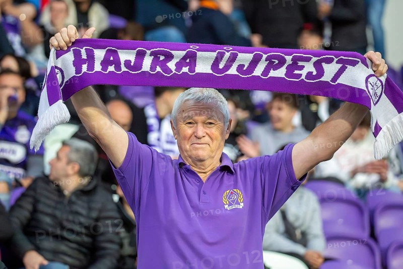 Football NL I. Hungary 2024/25 season, matchday 32: Újpest FC vs Nyíregyháza Spartacus***Fan full of anticipation for the match