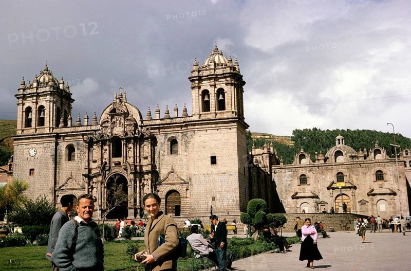 Historic church, Iglesia de la Companía de Jesús, Plaza De Armas, Cuzco, Peru, South America 1962