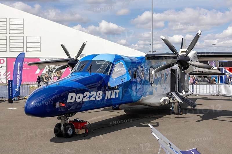 The Do228 NXT is a versatile twin-engine turboprop aircraft manufactured by General Atomics AeroTec Systems (GA-ATS) – International Aerospace Exhibition (ILA), Berlin ExpoCenter Airport, Schönefeld, 11 June 2026