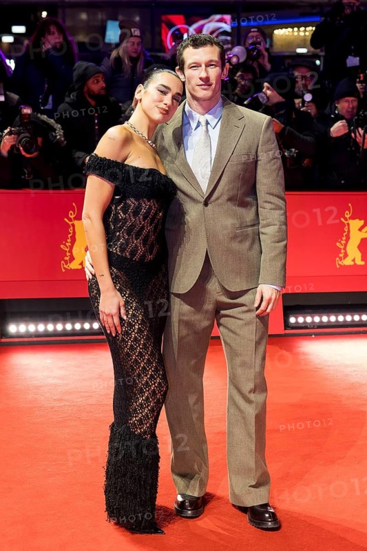 Dua Lipa and Callum Turner on the Red Carpet in front of the premiere of Rosebush Pruning at the Berlinale at the Theater am Potsdamer Platz on 14.02.2026. The 76th Berlin International Film Festival will take place from February 12 to 22, 2026
