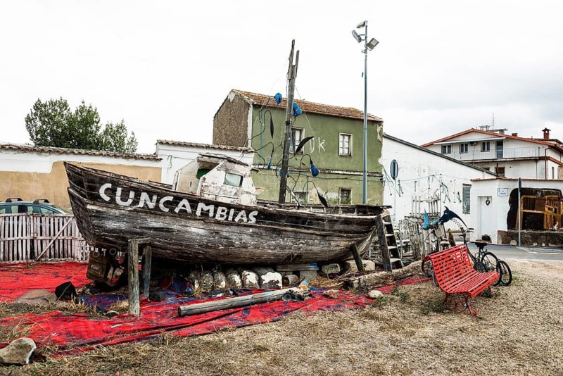 Art object, street art, San Sperate, Sardinia, Italy