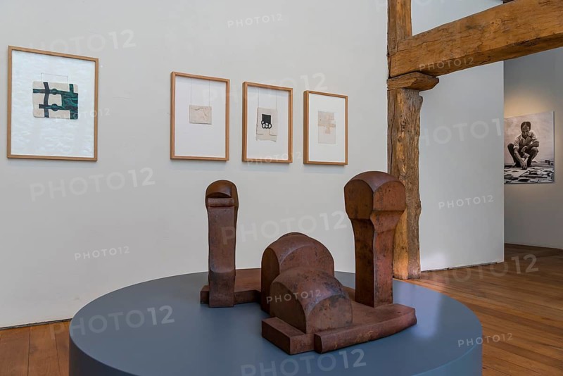 Works of art in the studio at the Chillida Leku open-air museum in Hernani near San Sebastian, Basque Country, Spain