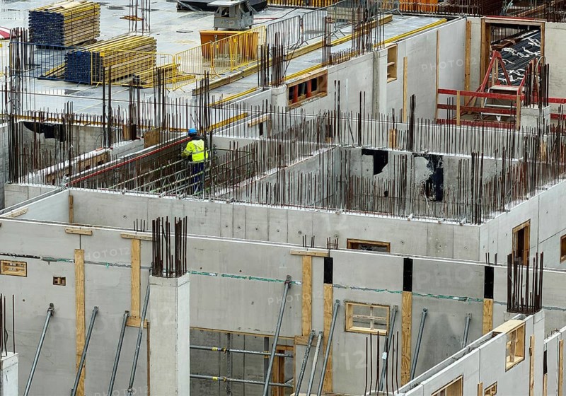 Large-scale construction site, replacement building for the NA complex, Ruhr-Universität Bochum, abbreviated RUB, Ruhr region, North Rhine-Westphalia, Germany