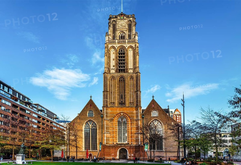 St. Laurenskerk, historic church with Gothic architecture, Rotterdam, Netherlands