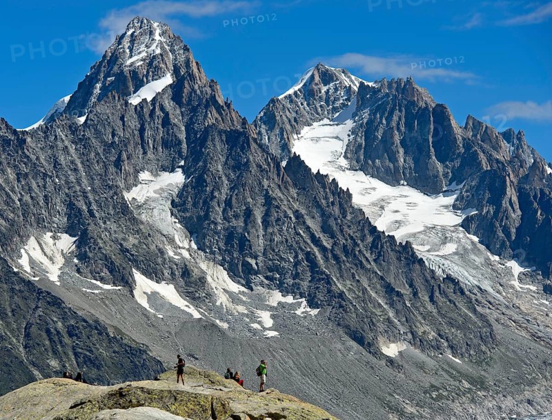 The Aiguille du Chardonnet and Aiguille d'Argentière peaks, Chamonix, Haute Savoie, France