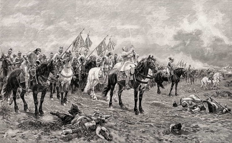 Gustav Adolf's prayer before the Battle of Lutzen on November 16, 1632