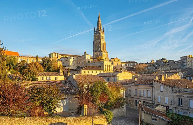 View of old town of Saint-Emilion, France