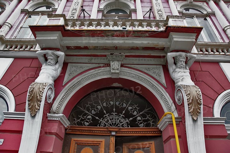 City of Targu Mures, Neumarkt am Mieresch, house in the city centre, entrance portal, Romania