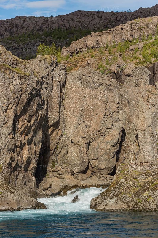 Fossardalur Waterfall close to Djupivogur at the Berufjord, Easter Iceland