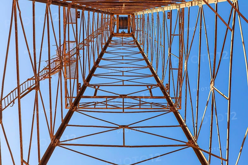 Rusted remains of a former oil derrick, Arabian Peninsula, Sultanate of Oman