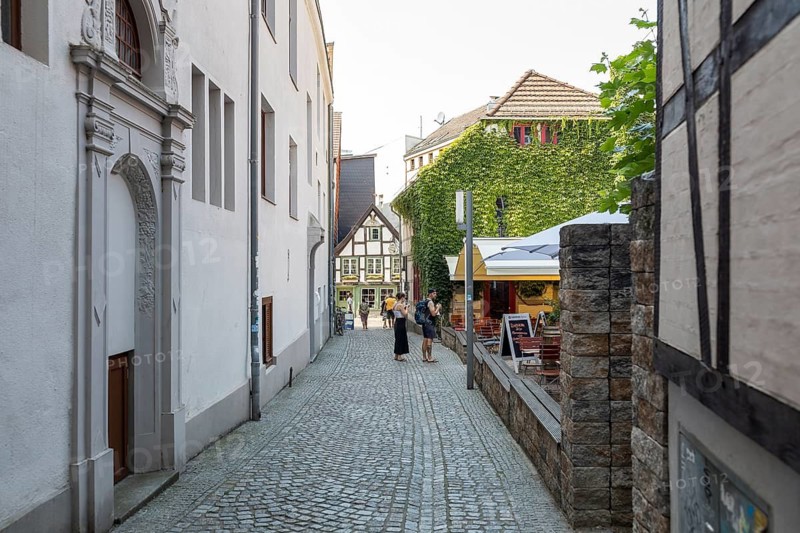 In the 1st Engen Straße in the old town centre of Schwerin, Mecklenburg-Vorpommern, Germany