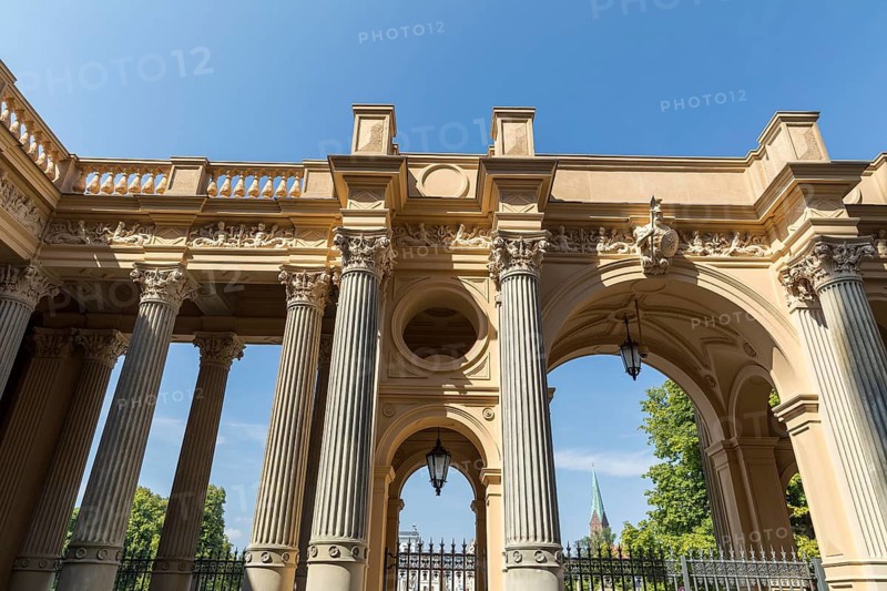 Colonnade at Schwerin Castle, Mecklenburg-Western Pomerania, Germany