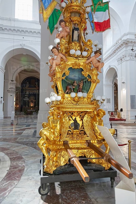 San Nicolò l'Arena church interior, Catania, Sicily, Italy