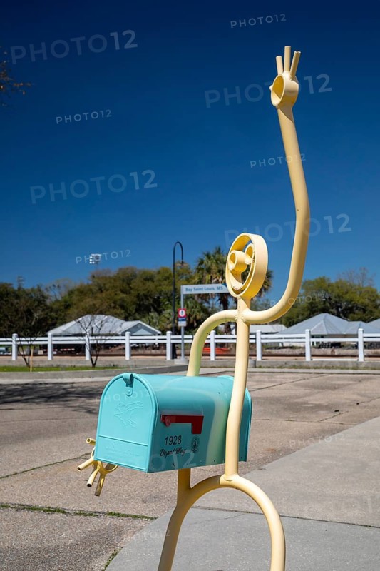 Bay St. Louis, Mississippi - A mail box outside the historic L&N Train Depot