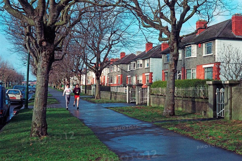 Street, Drumcondra, Dublin, Republic of Ireland, January 06, 1986, vintage, retro, old, historic