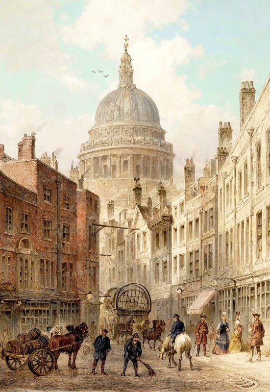 St. Martin's Le Grand, a former parish and liberty within the City of London, England, Europe, 1760