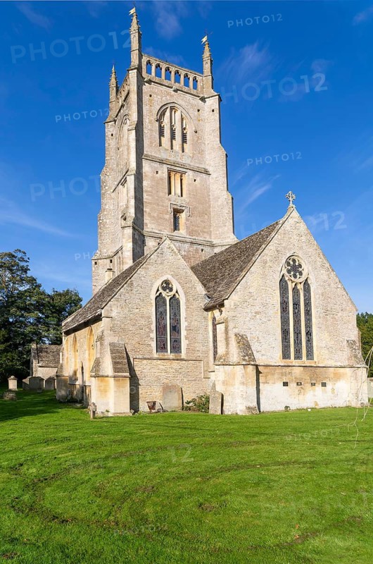 Village parish church of Saint Mary, Kempsford, Gloucestershire, England, UK