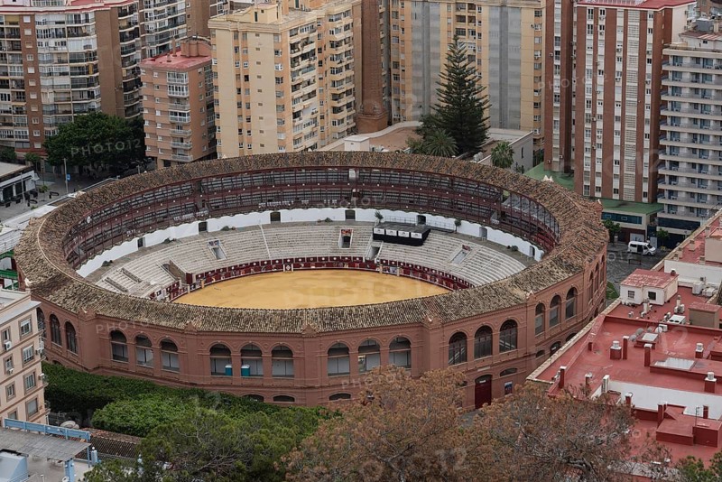View of the Plaza del Toros, Malaga, Spain