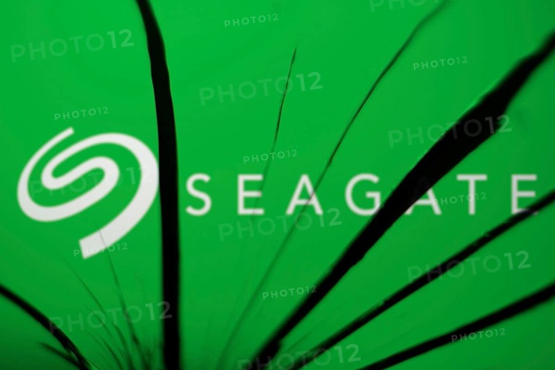 Dhaka, Bangladesh- 19 Jan 2025: seagate logo is visible on the broken glass. Seagate is an American data storage company