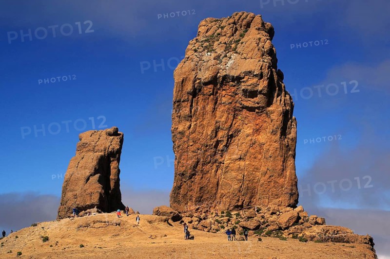 Canary Islands, Gran Canaria, Roque Nublo, tourists, Gran Canaria, Spain, Europe, pinnacles, Gran Canaria, Canary Islands, Spain