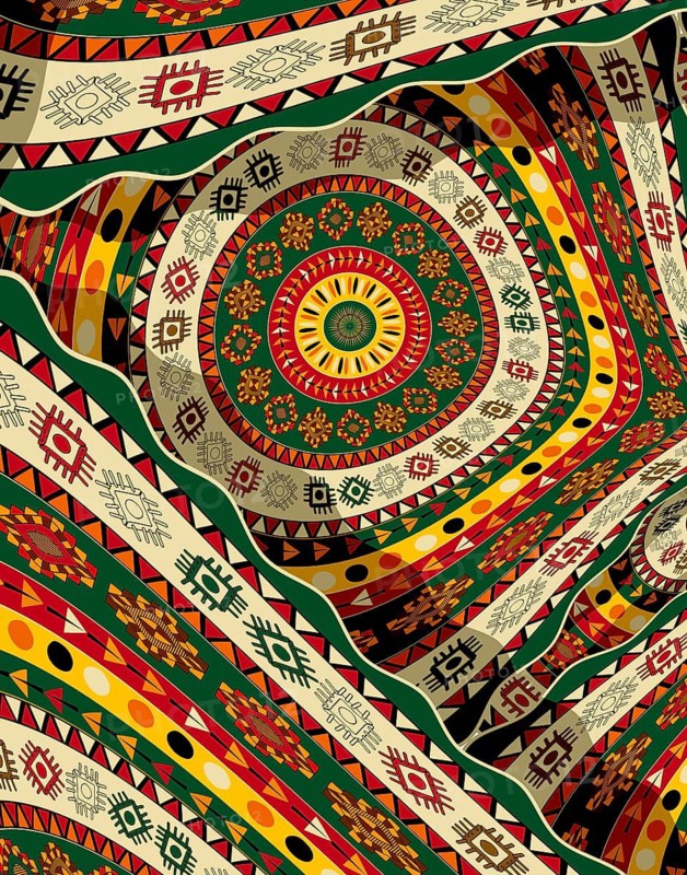 Tribal art background composition, vector illustration