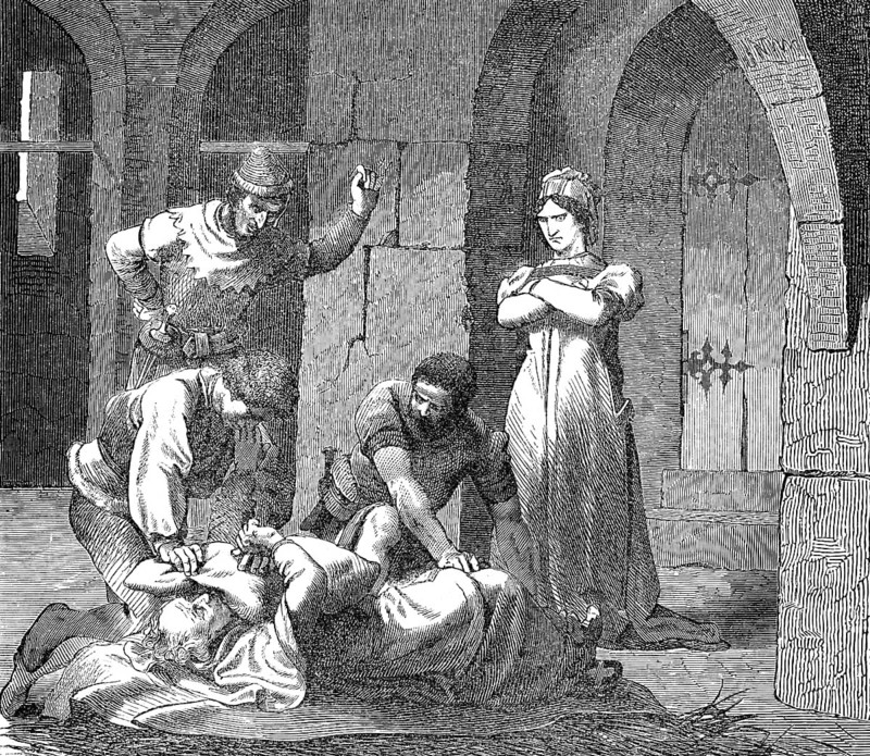Pope John X smothered to death in the dungeon by Marozia in 928