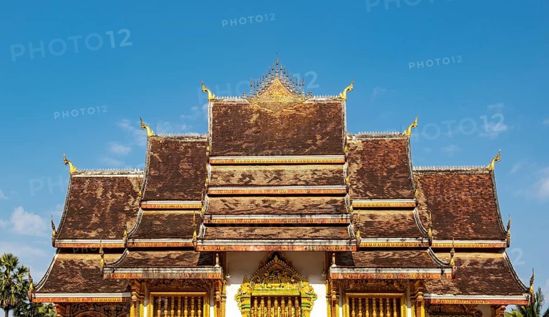 Roof of Haw Phra Bang pavilion, Royal Palace, Luang Prabang, Laos
