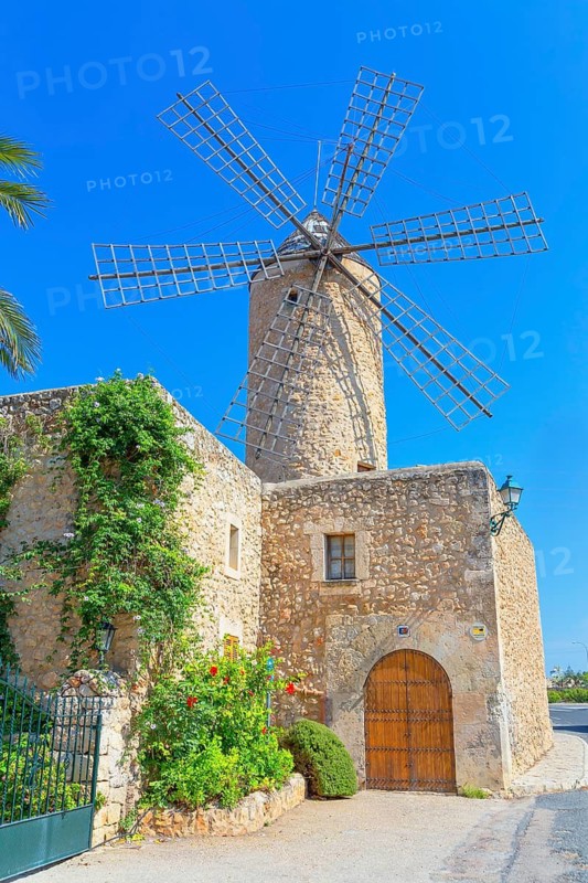 Traditional wiindmill, Sineu, Mallorca, Balearic Islands, Spain