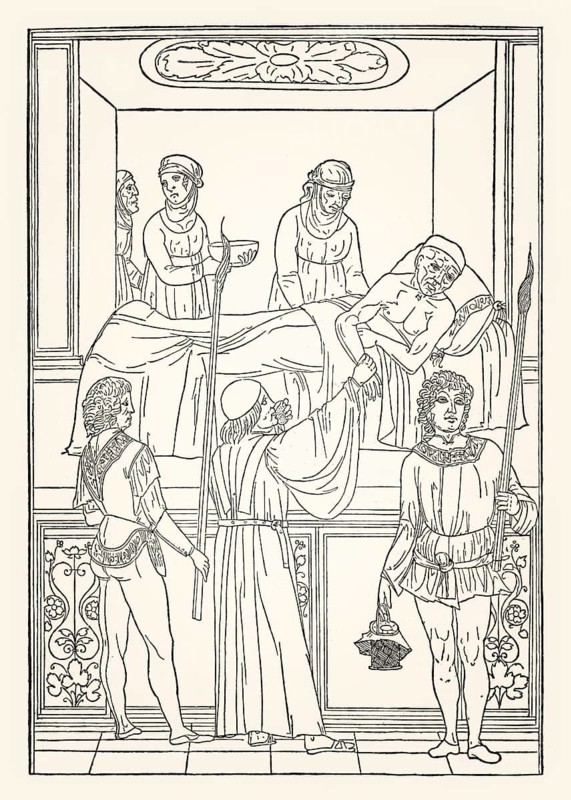 A woodcut from Fasciculus Medicinae, 1493, published by Johannes Kellner von Kirchheim, facsimile of the 19th century