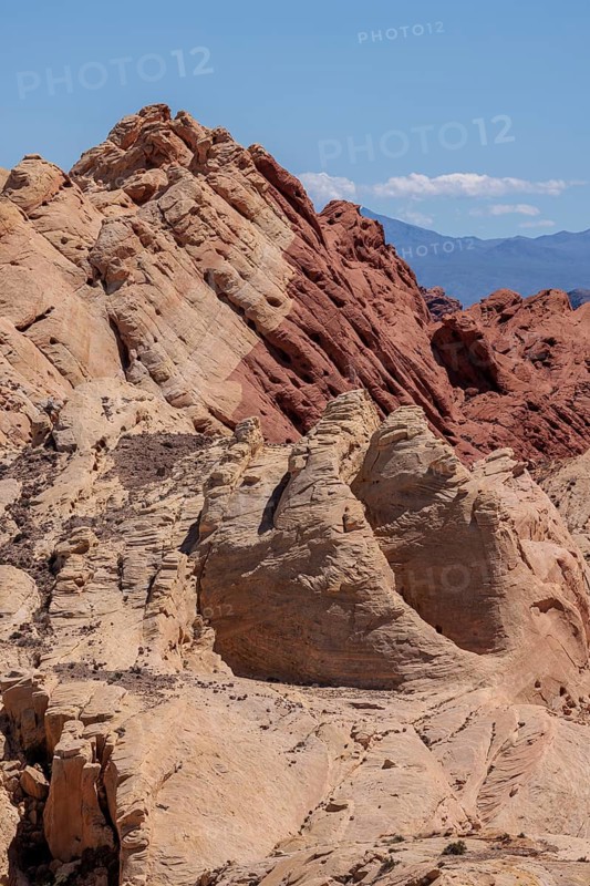 Rock formations in the Fire Canyon area at Valley of Fire State Park near Overton, Nevada, USA