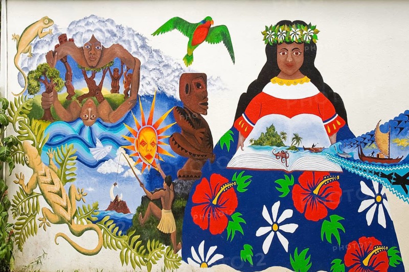 Cook Islands, Rarotonga. Wall mural, French Polynesia