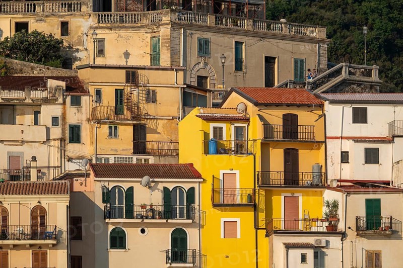 Houses, Scilla, on the Strait of Messina, Calabria, Italy