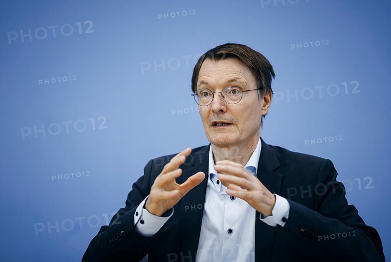 Karl Lauterbach (SPD), Federal Minister of Health, recorded during a press conference on the Healthy Heart Act at the Federal Press Conference in Berlin, 28 August 2024