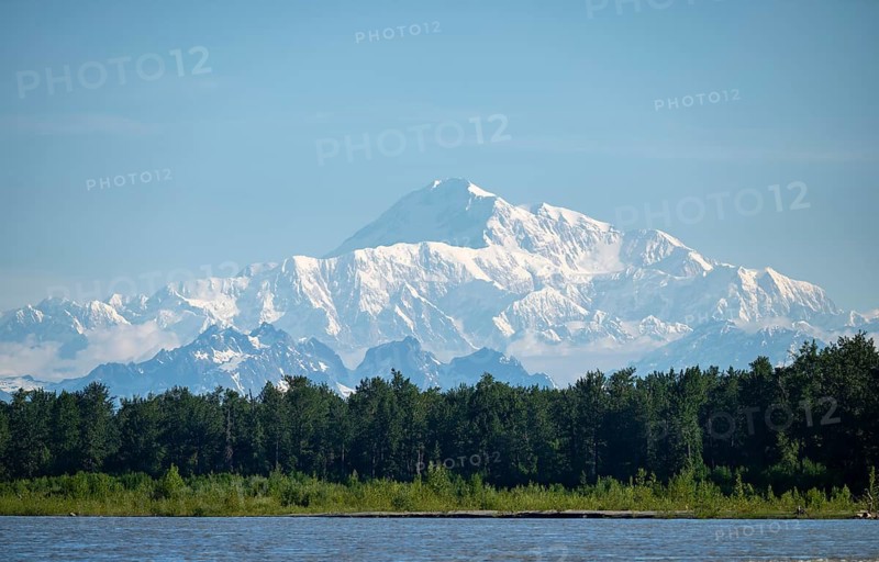 Mt Denali, Talkeetna River off the Alaska Range, Denali National Park, Alaska, USA