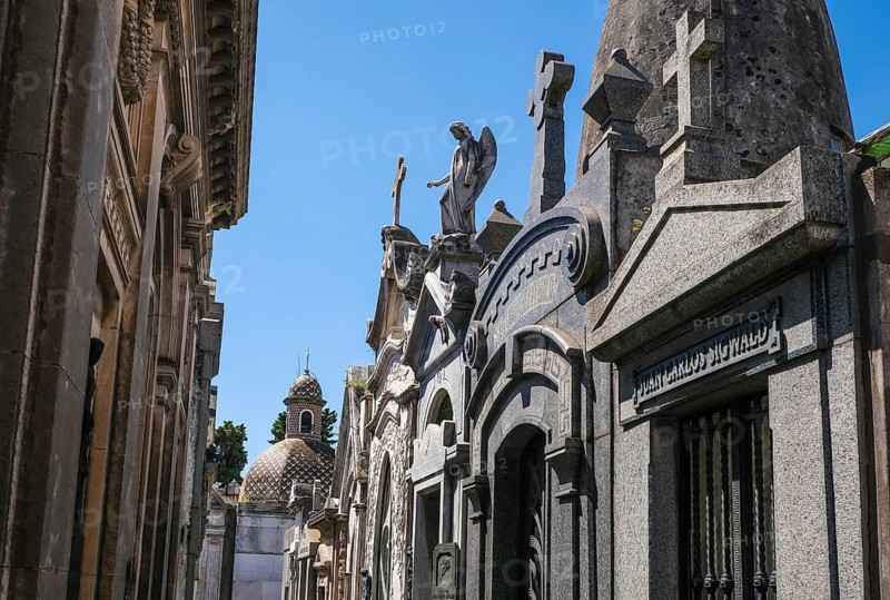 Buenos Aires, Argentina, La Recoleta cemetery is located in the Recoleta district of the same name, one of the capital's most expensive residential and business neighbourhoods. Cementario de la Recoleta has become the resting place of numerous wealthy and prominent residents, the most famous of whom is Juan Perón's second woman, Eva Perón