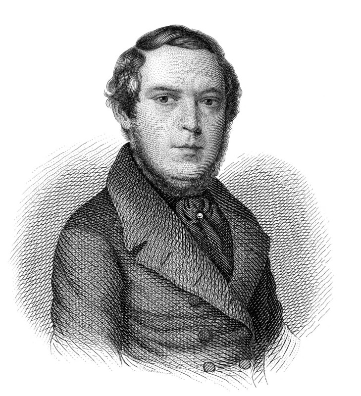 Friedrich Halm or Eligius Franz Joseph Freiherr von Muench-Bellinghausen, 1806 - 1871, an Austrian poet, novelist and playwright, Friedrich Halm oder Eligius Franz Joseph Freiherr von Münch-Bellinghausen, 1806 - 1871, ein österreichischer Dichter, Novellist und Dramatiker